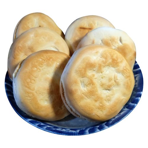 深珍 山东潍坊手工硬面镘头北方火烧饼土炉杠子头面食饼白吉馍24个