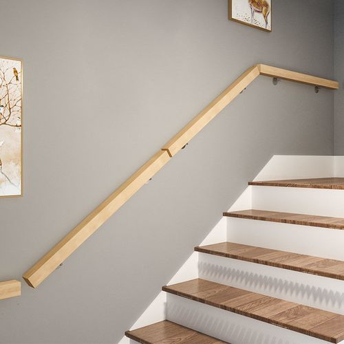 实木楼梯扶手室内现代简约家用防滑靠墙拉手幼儿老人走廊栏杆阁楼