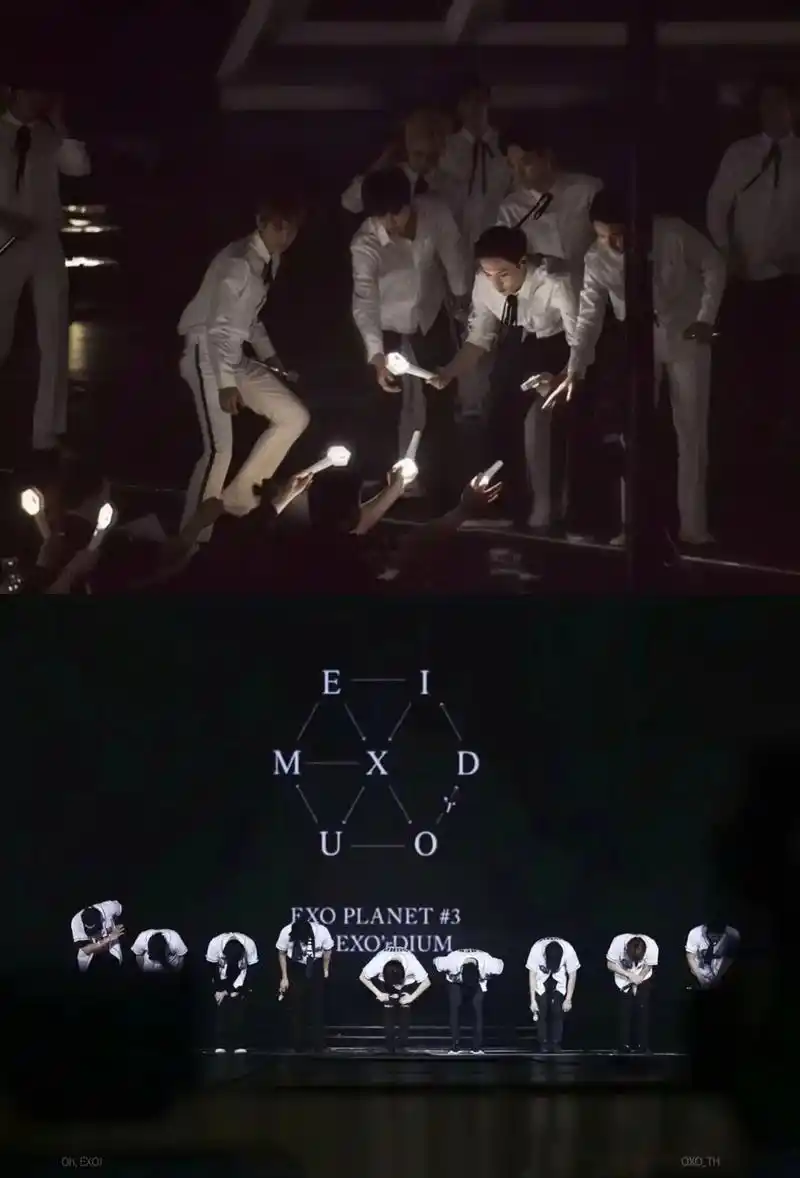 九个人的合照越来越模糊了#exo #团魂 - 抖音