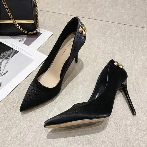 意大利rg ck l奢侈品牌时尚缎面超高跟鞋女2021年春季新款欧美尖头细