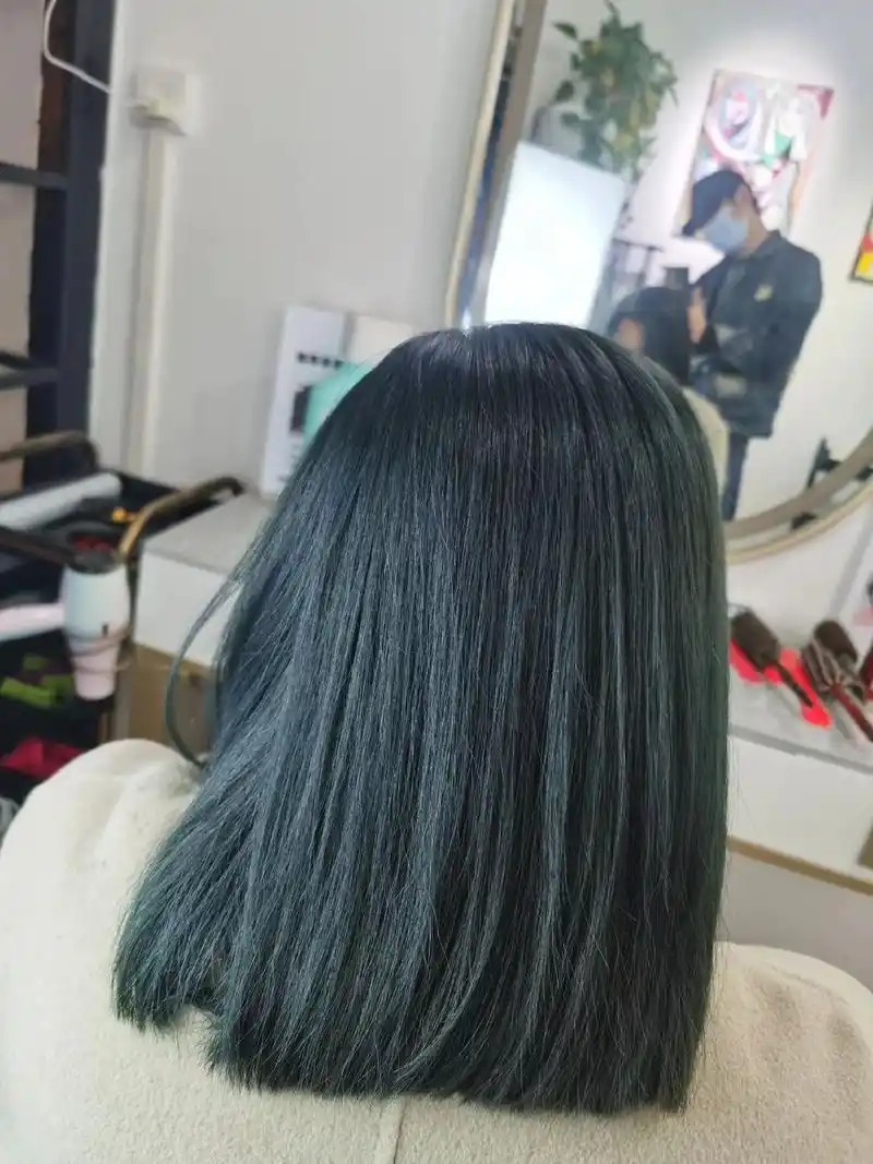 染发薄荷灰蓝色 潮色#原创作品 #店内实拍视频  - 抖音
