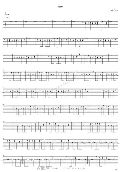 teeth 吉他谱