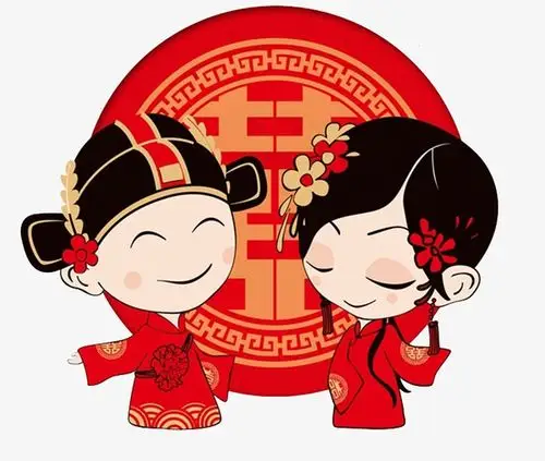 结婚的男孩女孩免抠素材免费下载_觅元素51yuansu.com