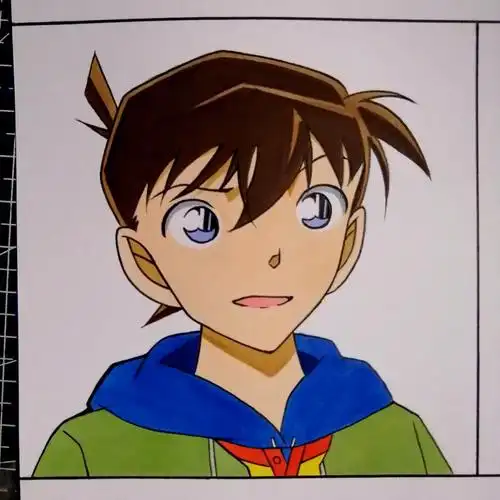 名侦探柯南  #工藤新一  #绘画过程