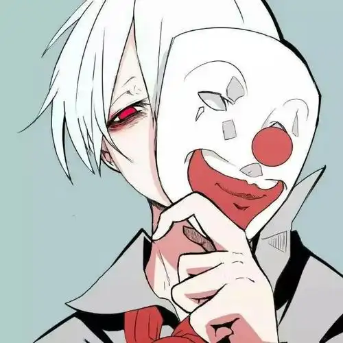 二次元动漫男头面具小丑