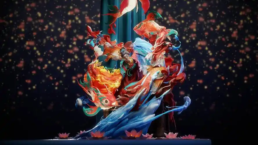 精选《灯火 古风少女 游鱼 荷花 3d 4k高清 动漫壁纸》图集