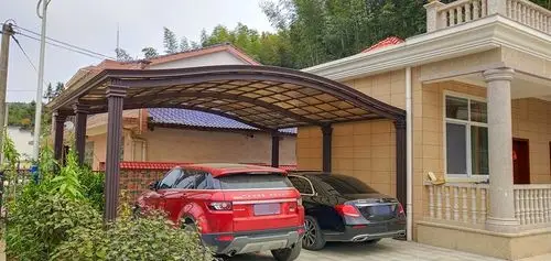 平江自建别墅 豪华款停车棚 遮阳停车篷
