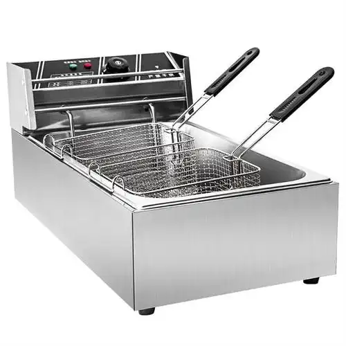油炸锅电炸炉商用摆摊单缸油炸机大容量电炸锅炸油条薯条炸鸡设备