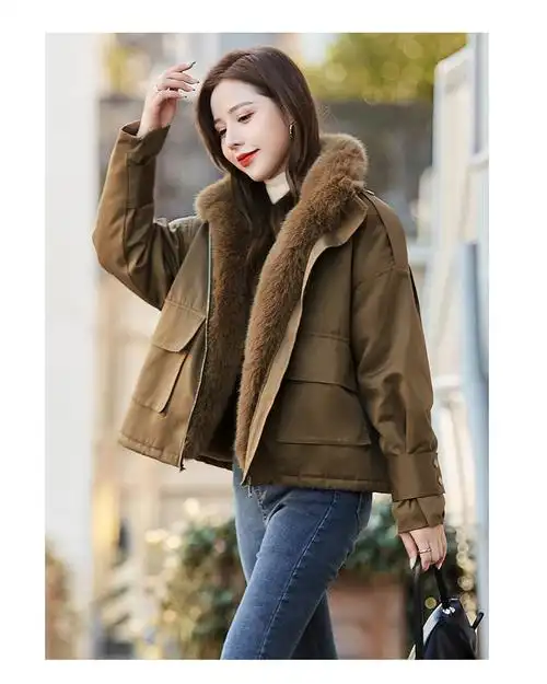 少女生棉服外套女冬季棉袄淑女风棉袄女生外套短款棉衣派克服女加绒