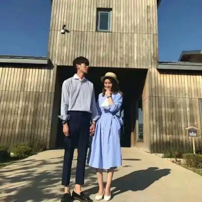 真人情头情侣全身照头像