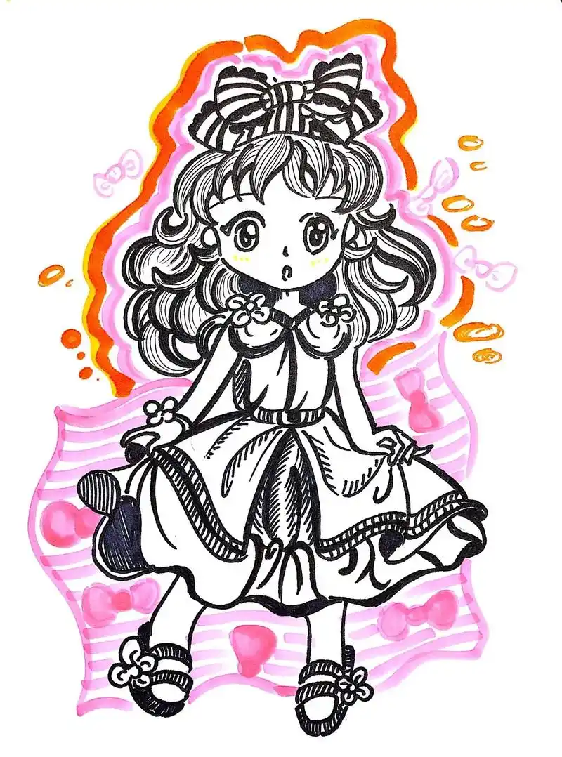 动漫人物线描#一起学画画 #图文伙伴计划 - 抖音