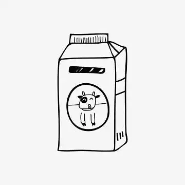 手绘牛奶盒