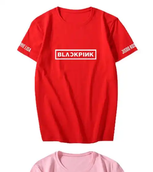 blackpink应援周边金智秀朴彩英lisa金智妮同款衣服打歌服短袖t恤
