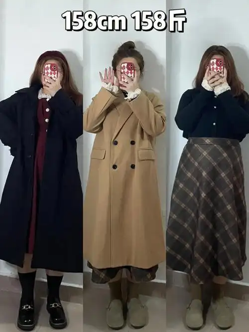 158cm 158斤|胖mm大衣穿搭03秋冬专属氛围感