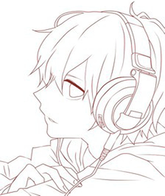 【原创视频】sai手绘涂色蓝色动漫帅哥头像