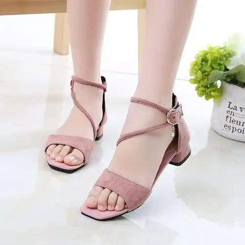 学生沙滩潮鞋子女童凉鞋夏季新款儿童小高跟公主凉鞋中大童鞋