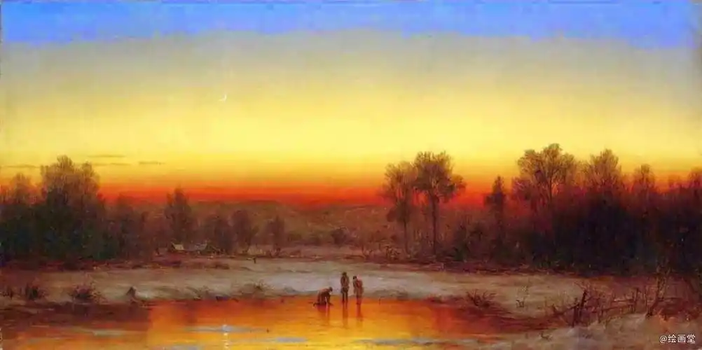 油画 强调光线的大横幅风景画,美不胜收!
