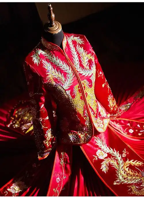 《设计师合作款》秀禾服女新娘龙凤褂2019年冬季新款中式嫁衣礼服结婚