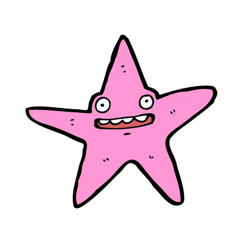 卡通海星,可爱的粉红色卡通海星