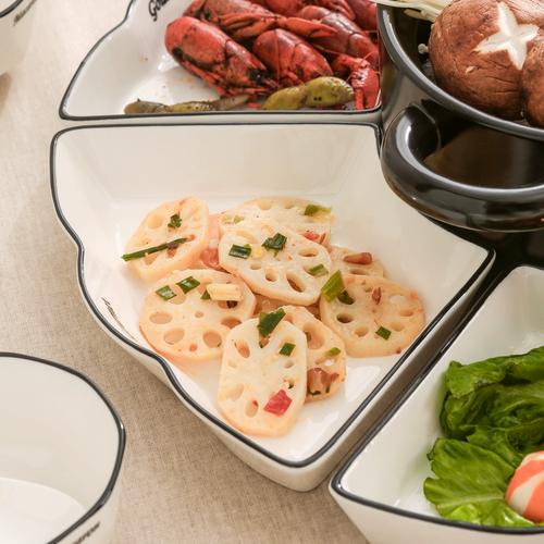 拼盘餐具组合套装家用盘子碗创意菜盘家庭聚会圆桌摆盘餐具中式