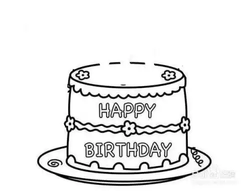 生日蛋糕的简笔画