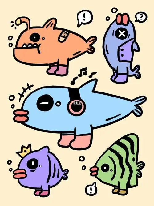 procreate绘画  #简笔画  #涂鸦  #鱼  #卡通画  #漫画  #手绘  #这