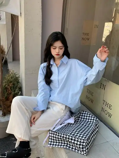 s m l xl 2xl尺码:白色  浅蓝色颜色分类:复制链接手机看款宝贝详情