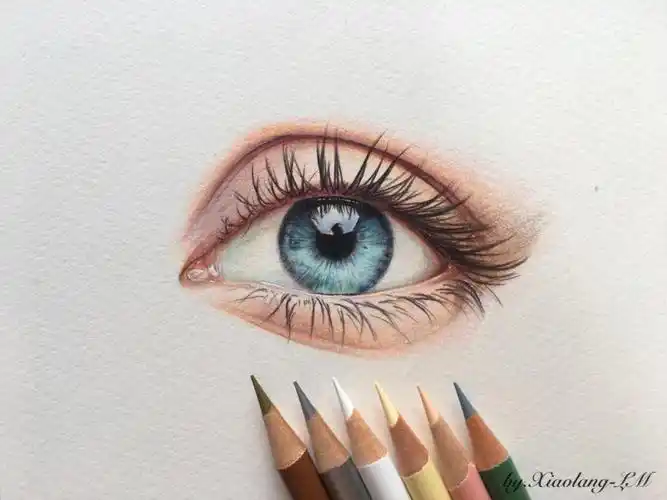 彩铅手绘-眼睛(步骤图)_彩铅_手绘_宁波攻略_彩铅画_绘画_寻找小红书