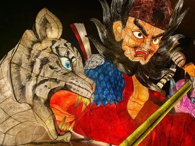 佛山彩灯作品钟馗捉鬼