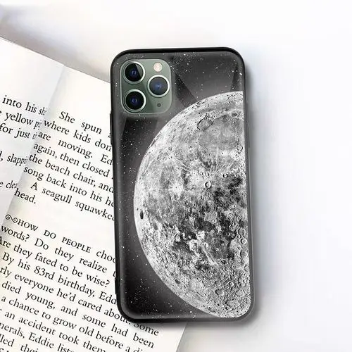 月亮月球黑白宇宙镜面手机壳iphone 12 promax华为三星pcgs-pl-03