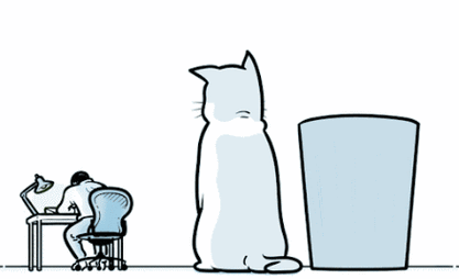 猫咪纸团垃圾桶配合gif动图_动态图_表情包下载_soogif