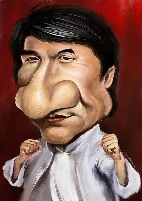 鑫春漫画脸书|之功夫明星系列07-成龙