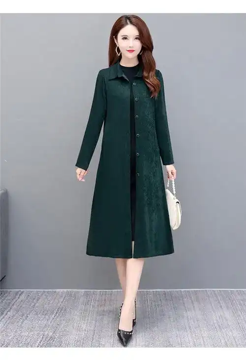 40至50岁到60岁的风衣女秋天穿的中年妇女装外套春季新款风衣女长款
