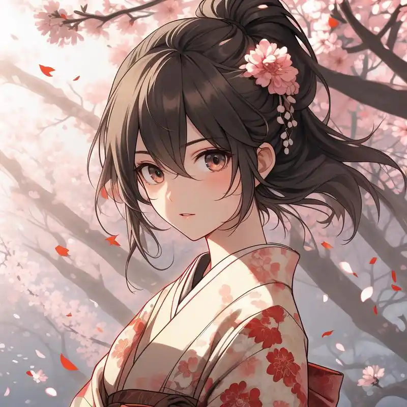 这次带来的是动漫风格的高冷霸气女生头像!