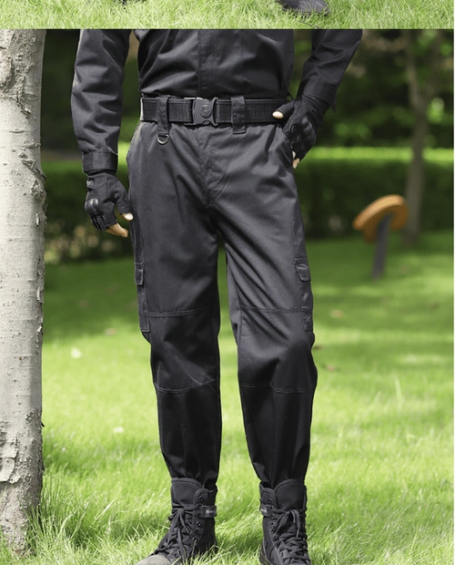 场地维护保安裤子男冬季黑色加肥加大保安服春秋作训执勤安保工作制服