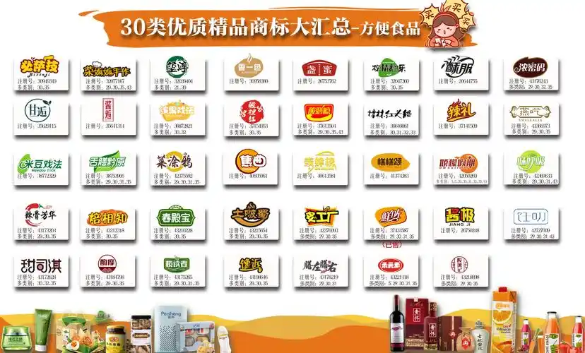 30类茶叶茶饮料糕点食品调味品米面面条酱油注册商标logo设计