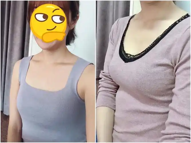 ▼女网友半年内靠自己努力升了2个罩杯 .