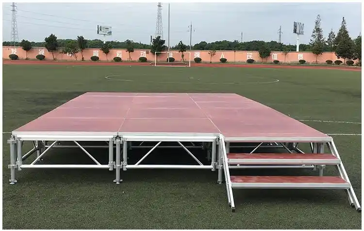 钢铁雷亚舞台学校酒店活动舞台t台移动拼装折叠铝合金快装舞台架 包边