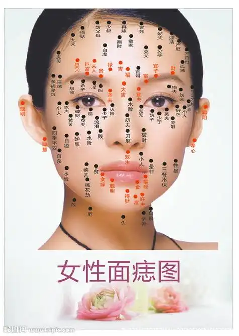 女人面相痣图解大全,脸上长痣解析