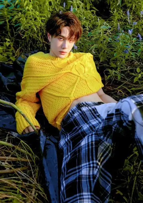 王一博黄色毛衣图片:一博又帅又可爱