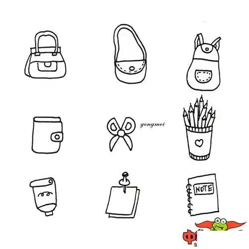 生活用品简笔画夸张法