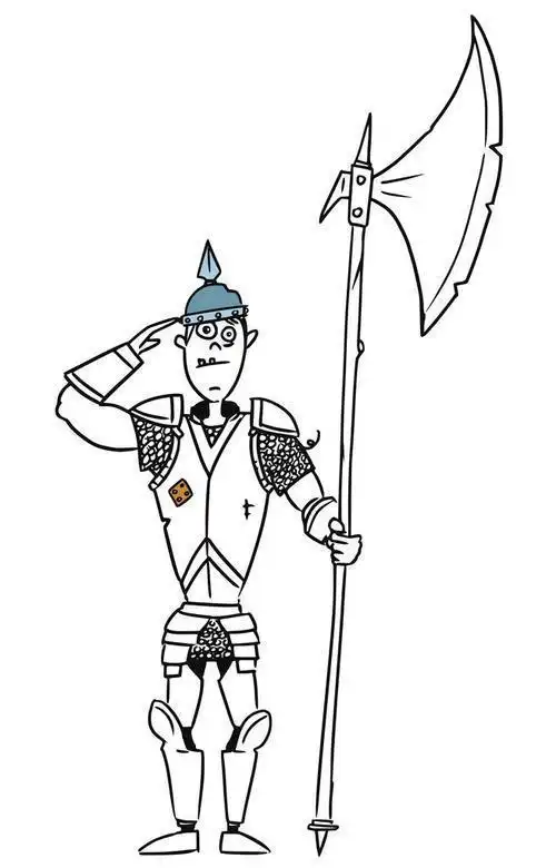 外国古代士兵简笔画步骤