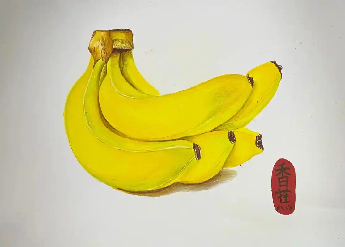 彩铅画基础入门教程 | 香蕉(附步骤图)#一起学画画 #绘画 - 抖音