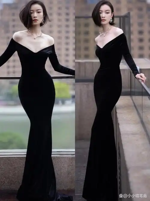 倪妮黑色长裙参加活动,亮眼造型惊艳全场,风情万种