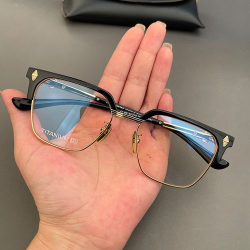 loudcloud眼镜框架新品眉形框复古男女大脸型超轻纯钛近视平光镜