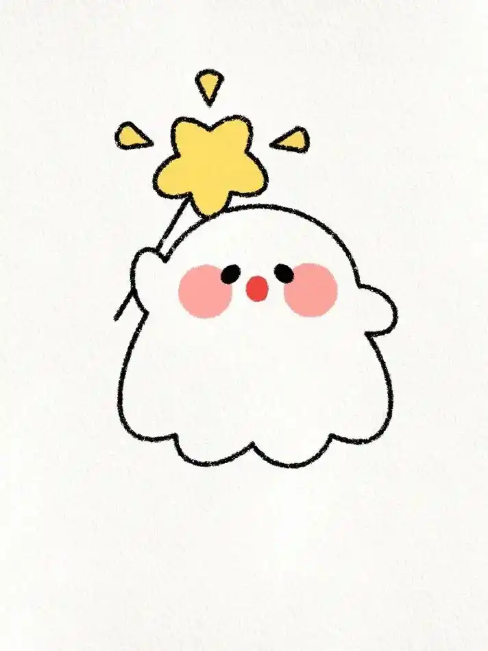 可爱小幽灵简笔画教程.
