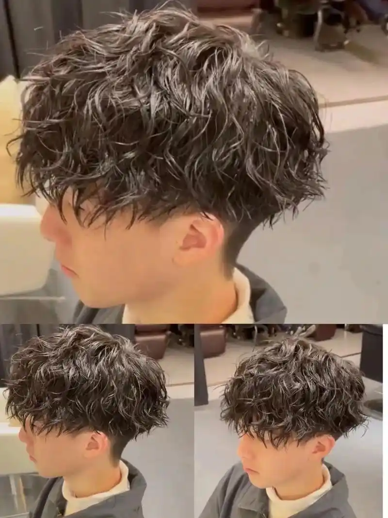 教学来了.今年男生最火爆的烫发,束妆纹理烫 整体长度在7-9 - 抖音