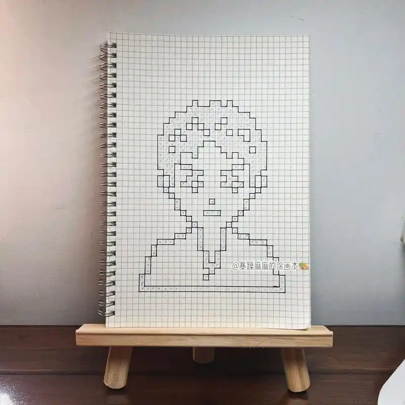 超简单的#易烊千玺 #像素画,喜欢#四字弟弟 的你快快画起来 - 抖音