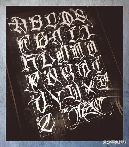 创意花体字母表展示