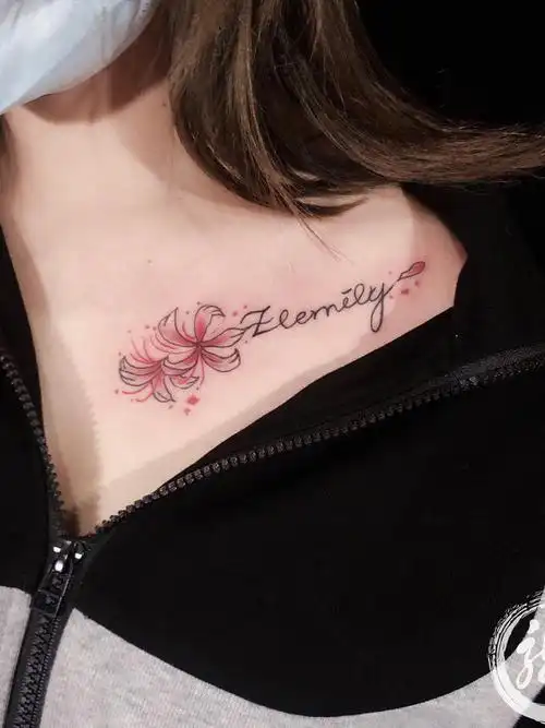 锁骨控_纹身图案手稿图片_王存的纹身作品集